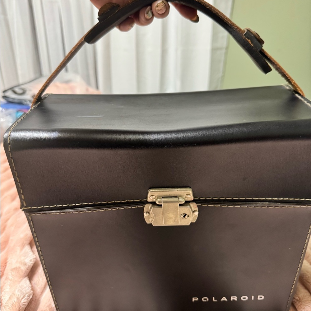 Polaroid Black Leather Camera 📸 Bag